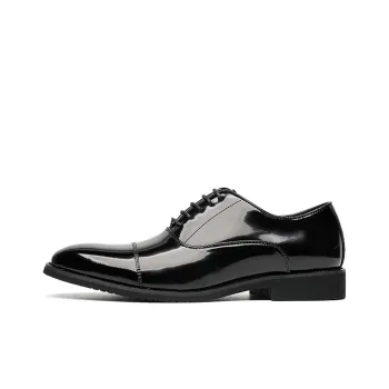 GZZ Dress Shoes Men Low-Top Black