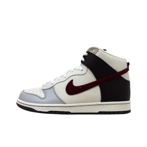 Nike Dunk High Neutral Grey/Deep Garnet-Sail