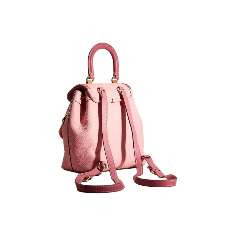 COACH Riya Soft Pebble Leather, Glove Tanned Leather Backpack Trumpets Women's Pink-1