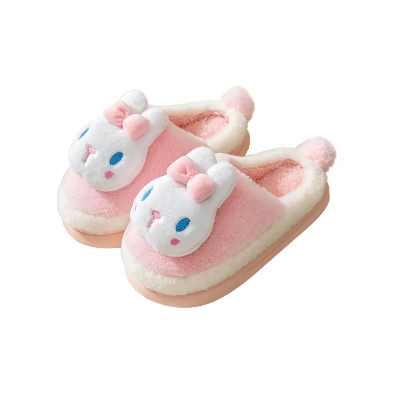 Cute Cartoon Small Animal Fall And Winter Home, Cotton Slippers Unisex-11