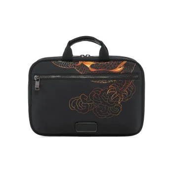 TUMI Voyageur Fabric Travel Bag Handbag Makeup Bag Medium Size Women's Black