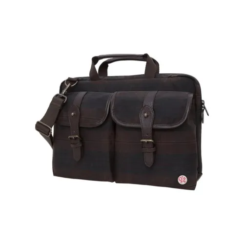 Manhattan Portage Laptop Bags Plaid Dark Brown With Dark Brown