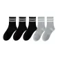 5 Pack (Black with White Bar+Black with White Bar+Black with White Bar+Gray Base with White Bar+Gray Base with White Bar)