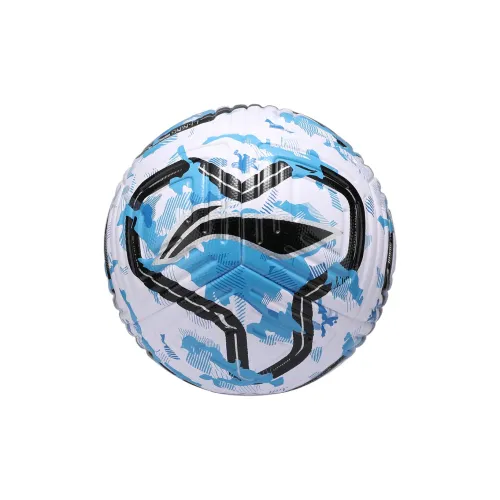 LiNing Size 5 Soccer TPU Seamless Thermal bonding Unisex White Black Blue