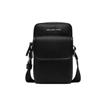 MICHAEL KORS MK Cooper Artificial Leather Cell Phone Pouch Shoulder Bag Crossbody Bag Men's Black