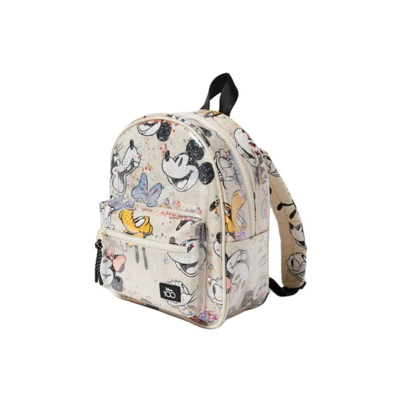 ZARA Disney/Disney Collaboration Polyurethane Backpack Mini Women's Light Beige Yellow-1