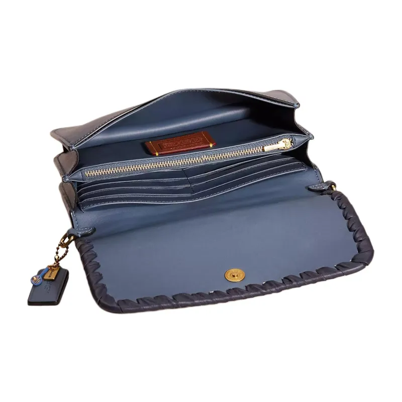 COACH Bea Premium Calfskin Shoulder Bag Crossbody Bag Small Size Women's Brass With Denim-2