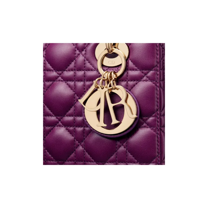 DIOR Lady Dior Sheepskin Lady Dior Bag, Shoulder Bag, Crossbody Bag, Handbag Trumpets Women's Mulberry Purple-5