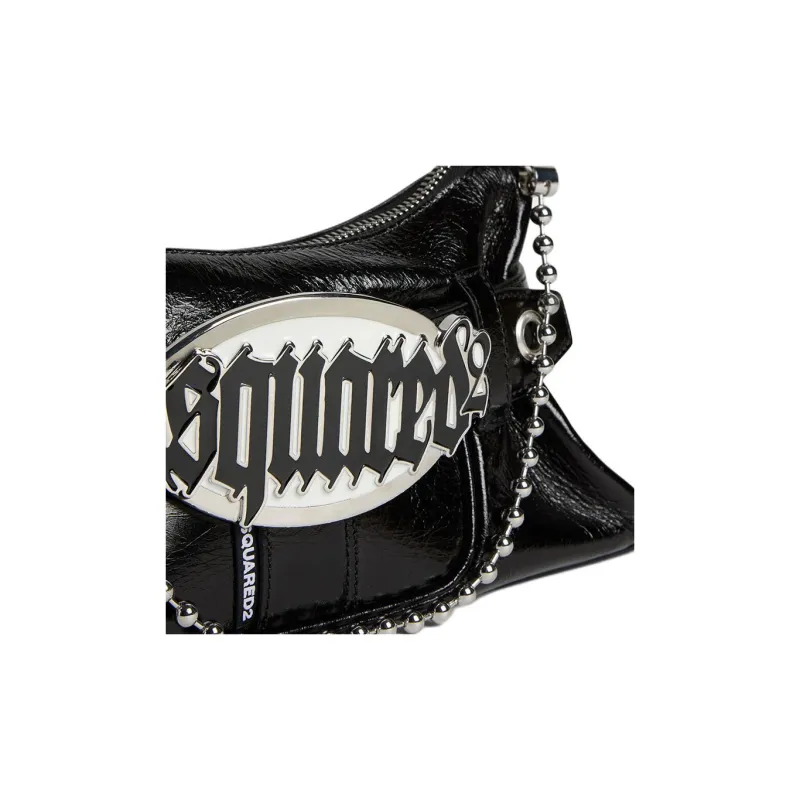 DSQUARED 2 Gothic Logo Plaque Shoulder Bag-4