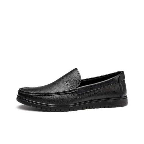 Strongman 3515 Plus Size Men's Leather Shoes Soft Sole Driving Shoes For Middle Aged Dads