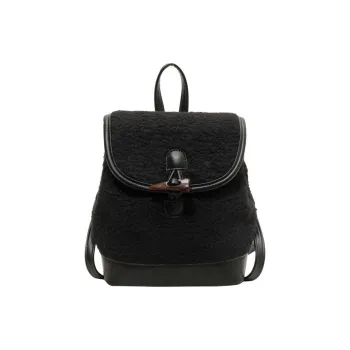 MARKANGARO Sherpa Backpack Regular Women's Black/Khaki/Coffee/Ecru