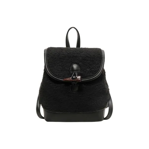 MARKANGARO Sherpa Backpack Regular Women's Black/Khaki/Coffee/Ecru