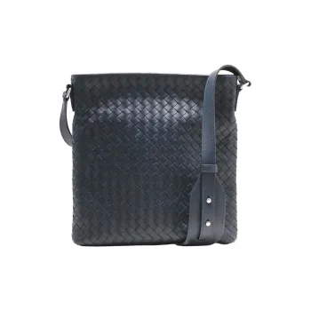 Bottega Veneta Cow Leather Messenger Bag Handbag Shoulder Bag Men's Tourmaline Blue
