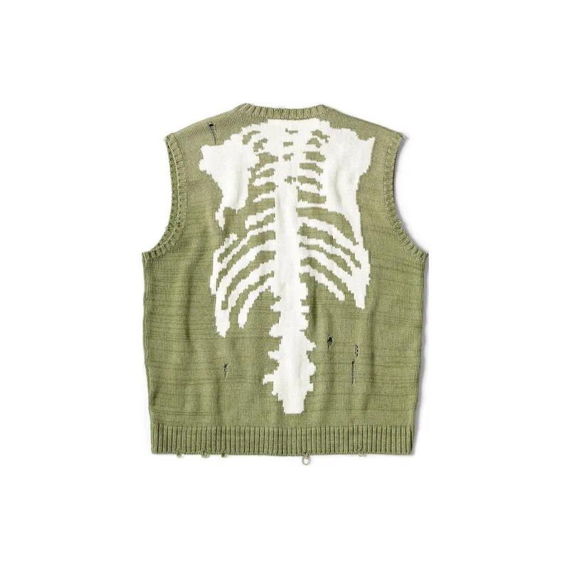 Kapital Knit Bone Vest-1