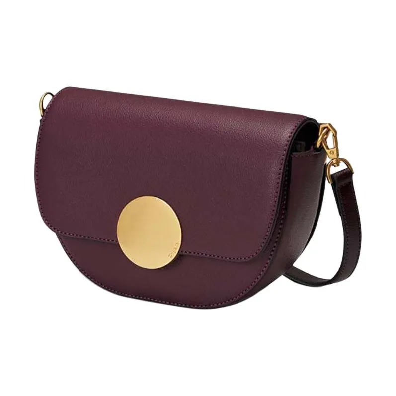 ORYANY Leather Saddle Bag Shoulder Bag Crossbody Bag Women's Eggplant Color-1