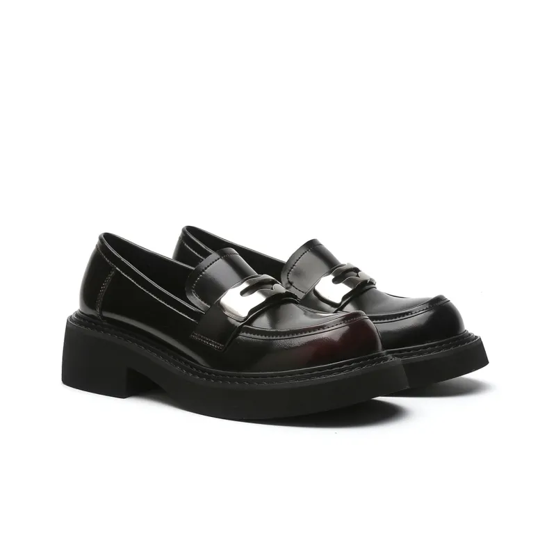 EBLAN Loafers Women's Burgundy-3