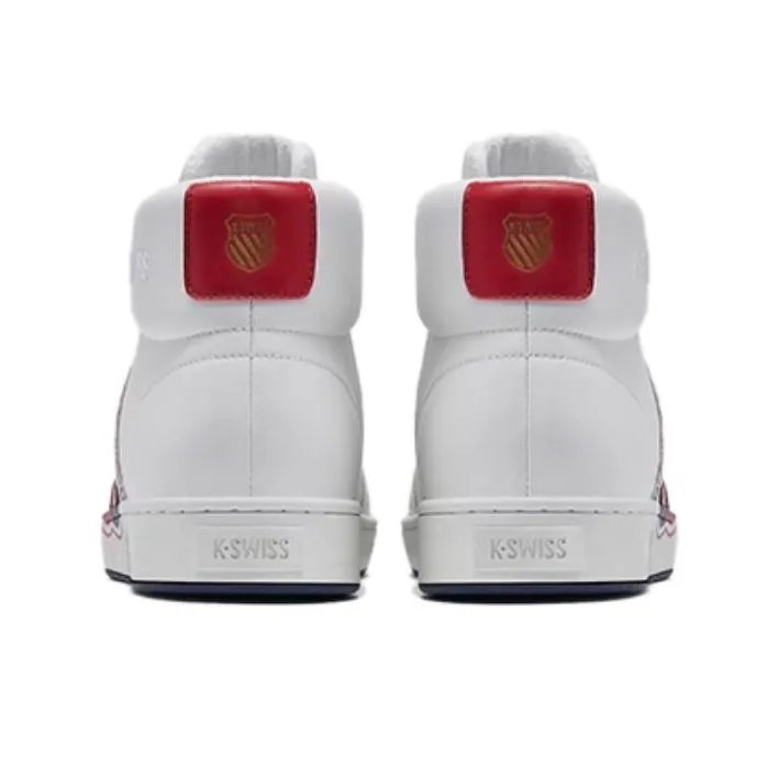 KSWISS Thermal Coverage High Top Skateboard Shoes Unisex White Red Blue-2