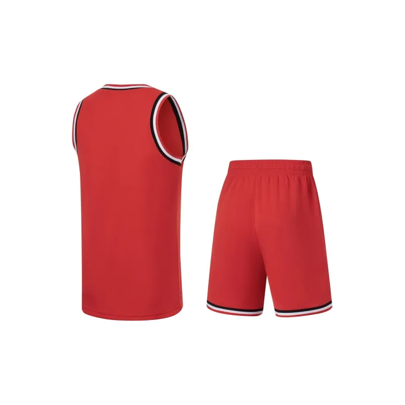 LiNing Professional Basketball Series Basketball Suit Men's August Red-1
