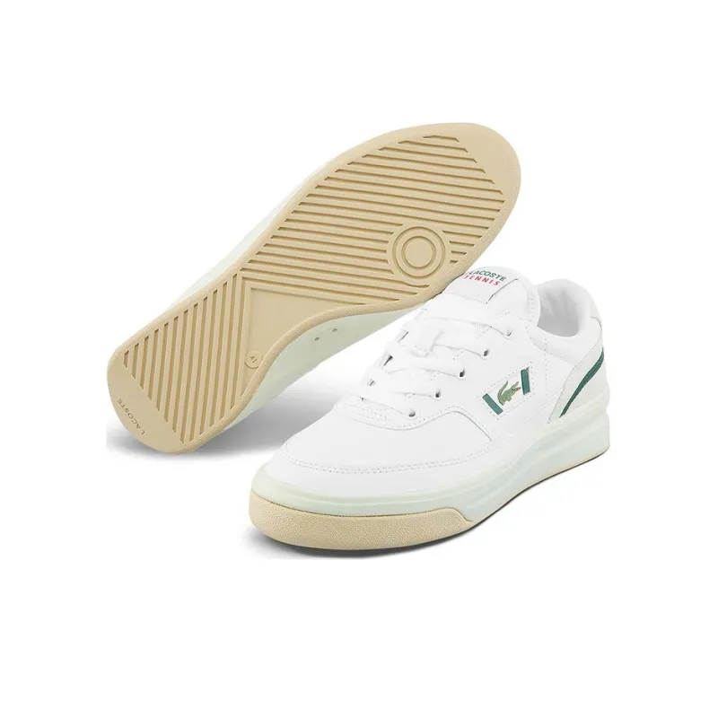 LACOSTE Low Top Skateboard Shoes Men's White-3