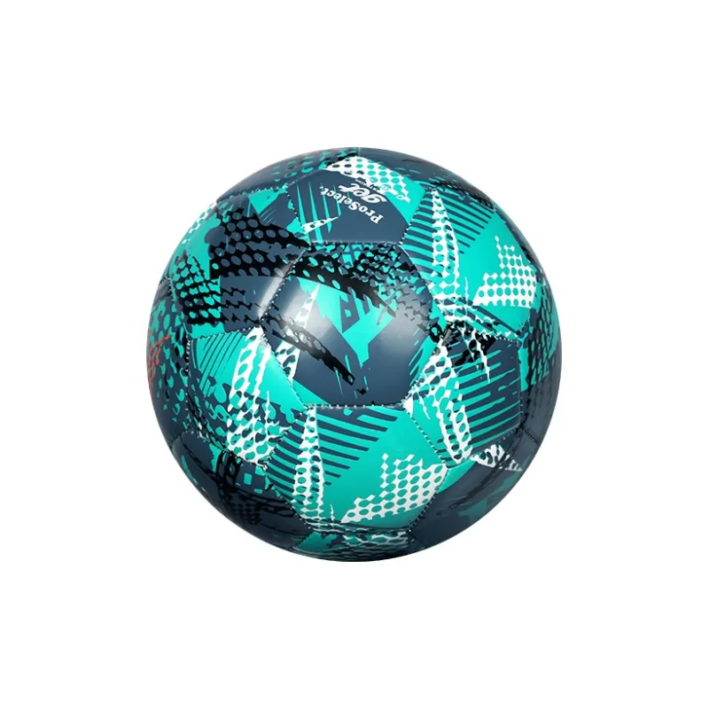 ProSelect Size 5 Soccer PU Machine Stitched Soccer Ball Unisex Blue Green-4