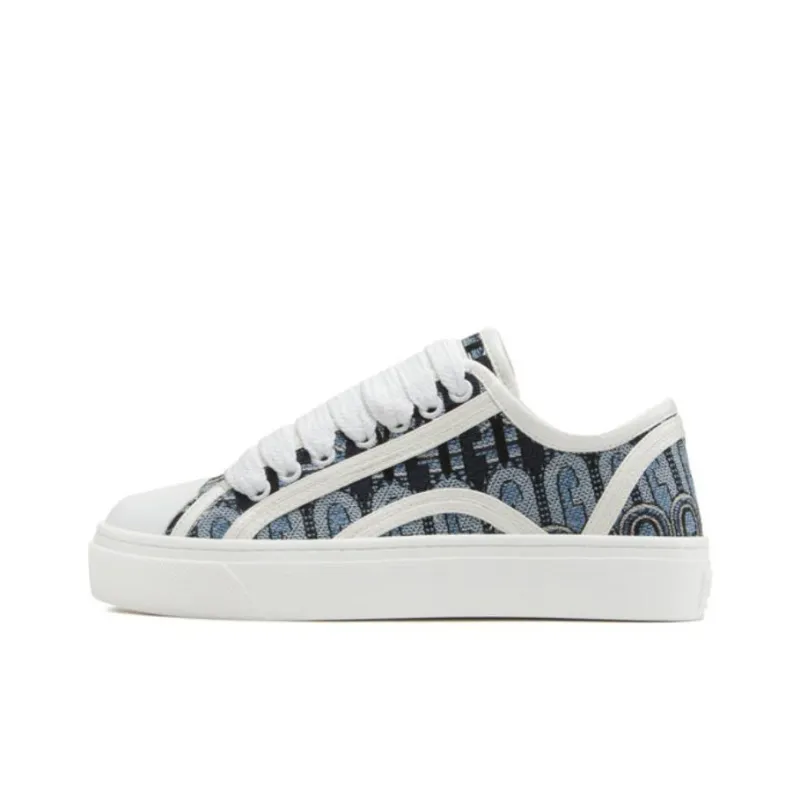 Furla Low-Top Skateboard Shoes Women's Blue White-0