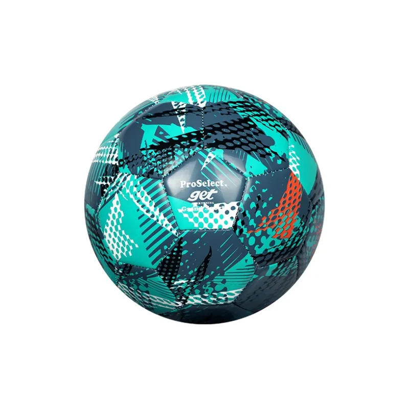 ProSelect Size 5 Soccer PU Machine Stitched Soccer Ball Unisex Blue Green-1