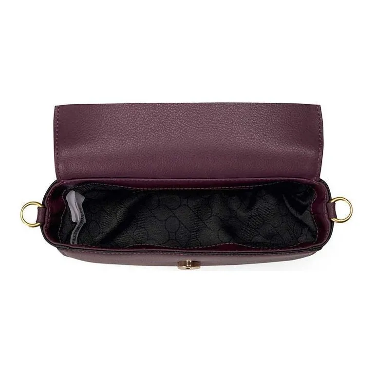ORYANY Leather Saddle Bag Shoulder Bag Crossbody Bag Women's Eggplant Color-8