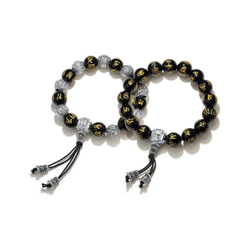 Far Mountain Joe Obsidian Bracelets Unisex-5