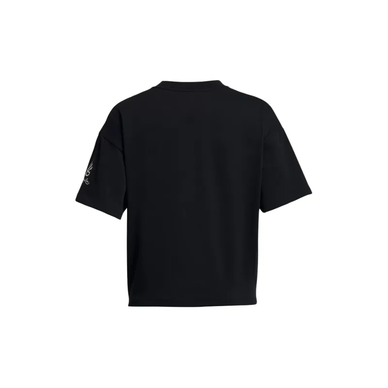 Under Armour x Curry , X Bruce Lee UA Chinese New Year SS24 Drop Shoulder Sleeve T Shirt Women's Black-1