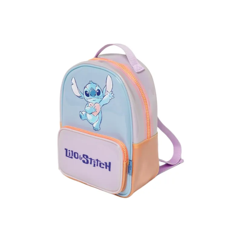 ZARA Disney/Disney Collaboration Thermoplastic Polyurethane Backpack Regular Women's Blue & Pink-1