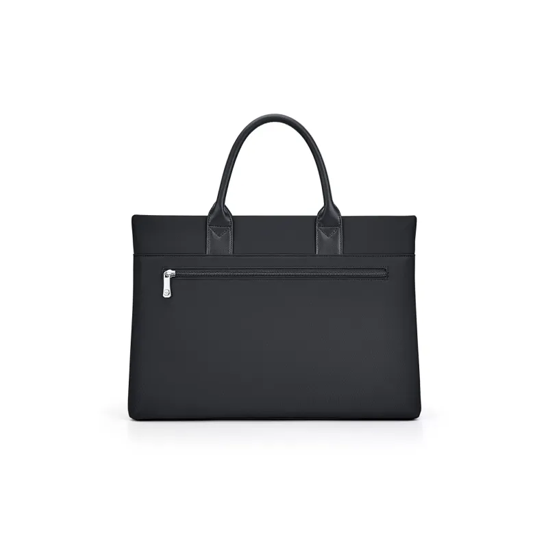 WilliamPOLO Nylon Computer Handbag Business Briefcase Medium Size Men's Black-1