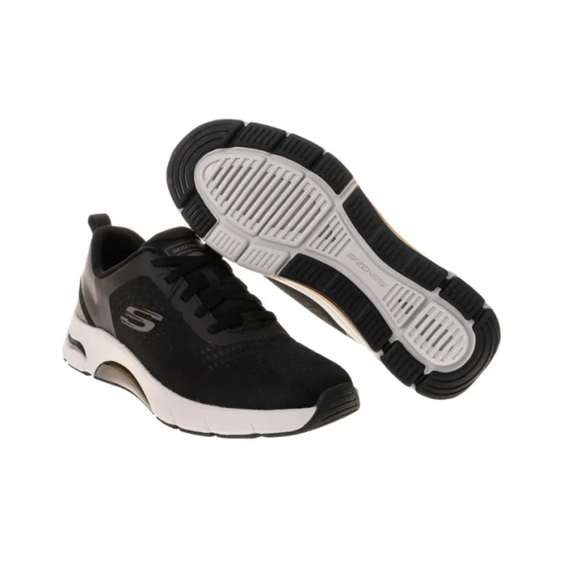 Skechers SKECH-AIR ARCH FIT Cushioning Wear-Resistant Low-Top Running Shoes Men's Black-4