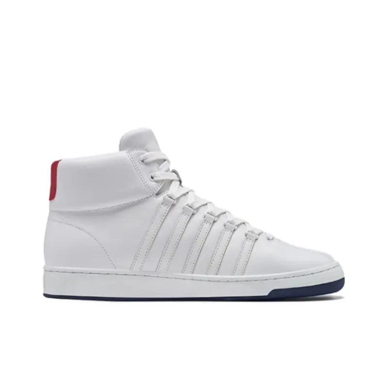 KSWISS Thermal Coverage High Top Skateboard Shoes Unisex White Red Blue-1