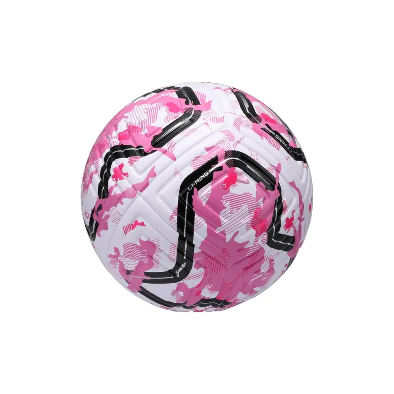 LiNing Size 5 Soccer TPU Machine Stitched Soccer Ball Unisex Rose Red-21