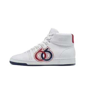 KSWISS Thermal Coverage High Top Skateboard Shoes Unisex White Red Blue