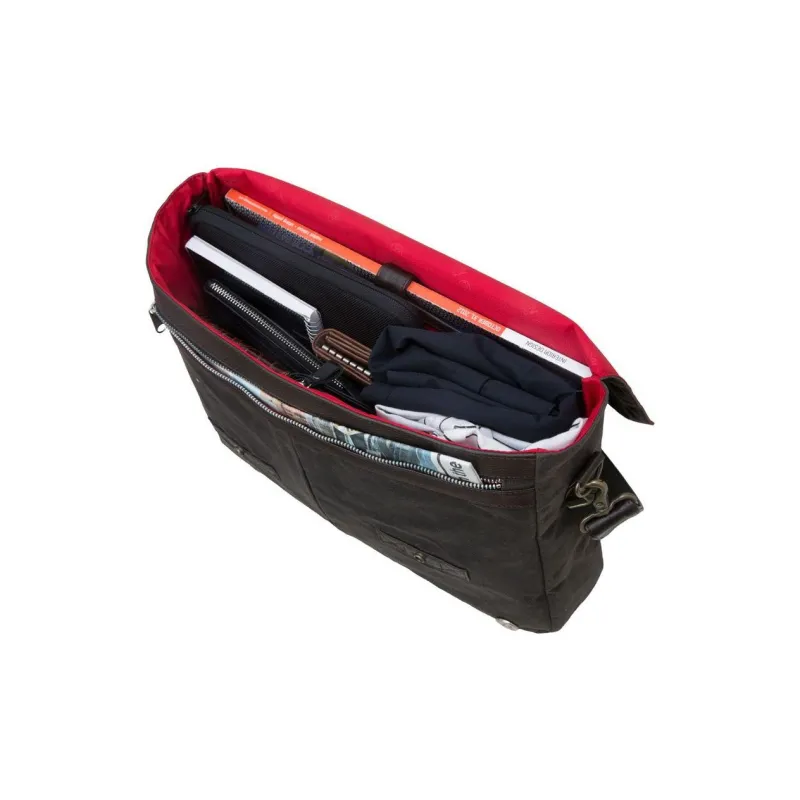 Manhattan Portage Martexin Original Wax Shoulder Bag Crossbody Bag Handbag Unisex Dark Brown-5