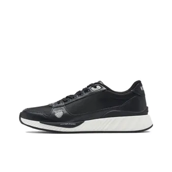 KSWISS Cushioning Wear Resistant Low Top Running Shoes Men's Black White