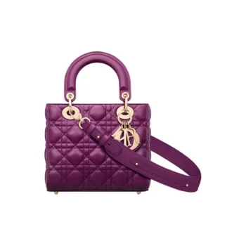 DIOR Lady Dior Sheepskin Lady Dior Bag, Shoulder Bag, Crossbody Bag, Handbag Small Size Women's Mulberry Purple