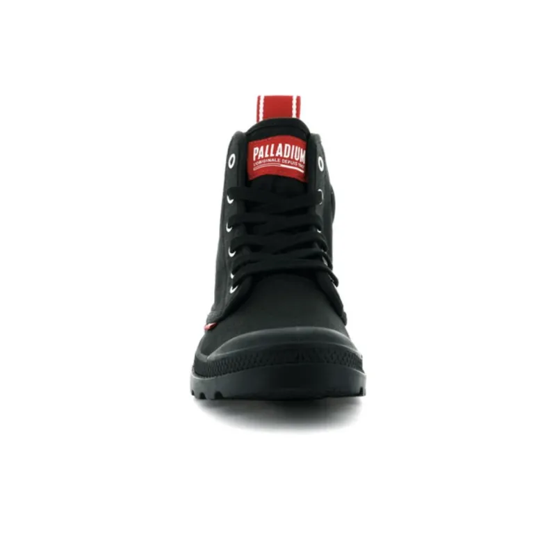 Palladium Pampa HI DARE Anti-Slip Wear-Resistant High-Top Canvas Shoes Unisex Black-3