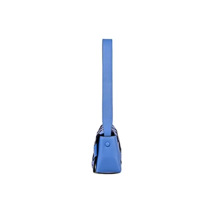 DISSONA Cow Leather Shoulder Bag Trumpets Women's Blue-2