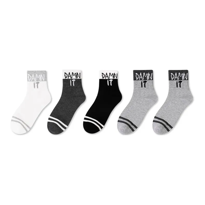 LUOLIAN Mid Calf Socks Men's 5 Pack-21