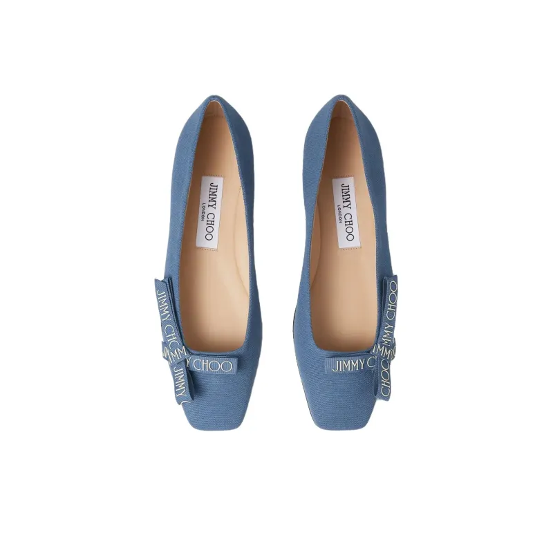 Jimmy Choo Veda Canvas Ballerina Shoes-4
