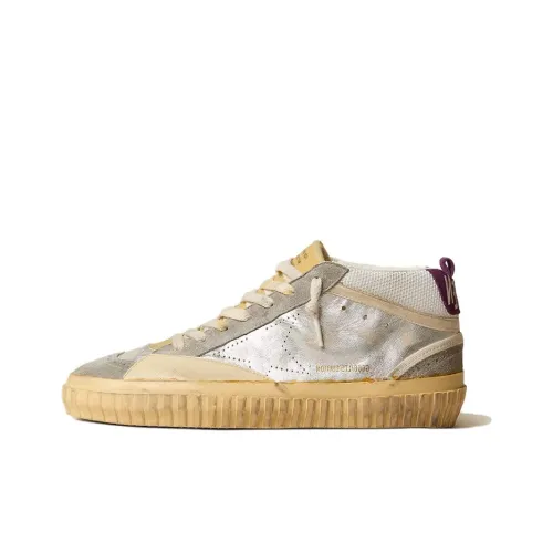 Golden Goose Mid Star Low-Top Skateboard Shoes Men's Silver