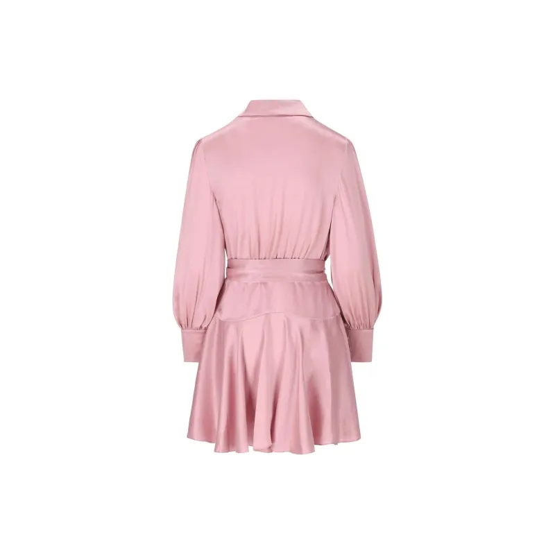 Zimmermann V Neck Satin Wrap Dress-1