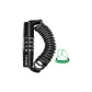 Upgraded Alloy Lock, Black[Length 1.5m]Includes 1.2m Fine Steel Cable