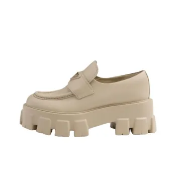 PRADA Monolith Triangle-logo Loafers