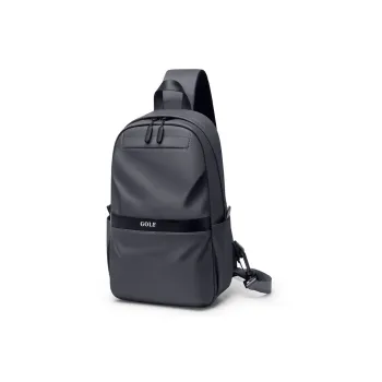 GOLF Oxford Cell Phone Pouch Crossbody Bag Shoulder Bag Fanny Pack Sling Bag Regular Men's Gray & Black
