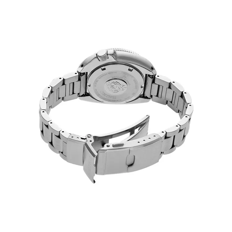 SEIKO Mechanical Movement Stainless Steel Strap Watch Men's Watches Silver Dial-2