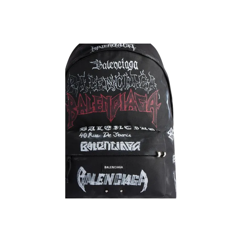 Balenciaga Explorer Nylon Backpack Men's Black-4