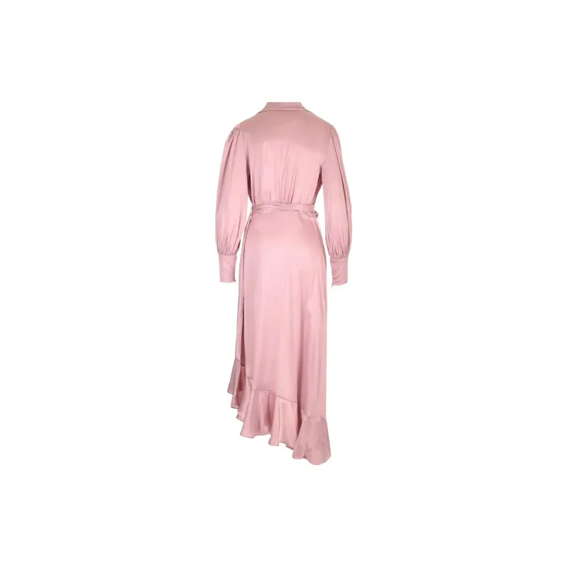 Zimmermann V Neck Asymmetric Hem Midi Dress-1